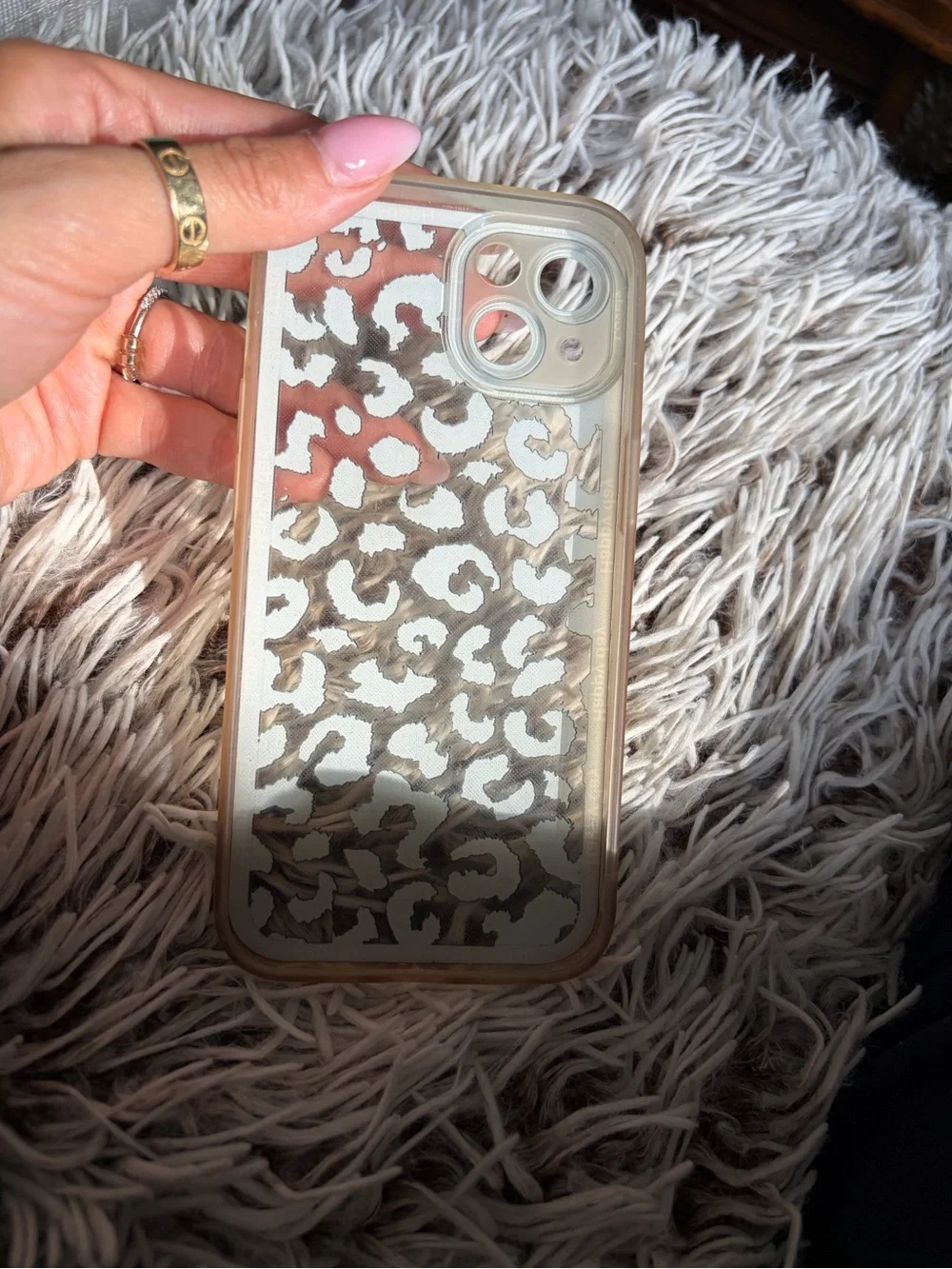 Leopard Print iPhone 13 Case - Black and Brown
